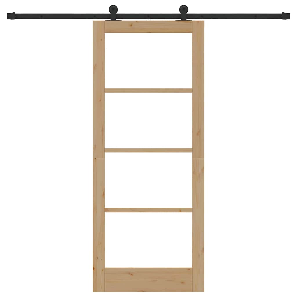 Sliding Door Manual ORKDAL Brown 32.7 x 79.5 in Wood and metal