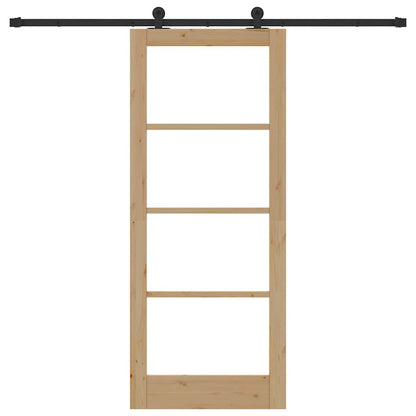 Sliding Door Manual ORKDAL Brown 32.7 x 79.5 in Wood and metal