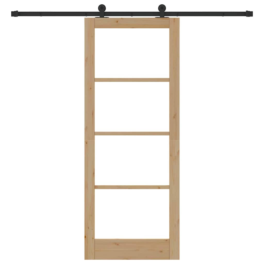 Sliding Door Manual ORKDAL Brown 32.7 x 83.1 in Wood and metal