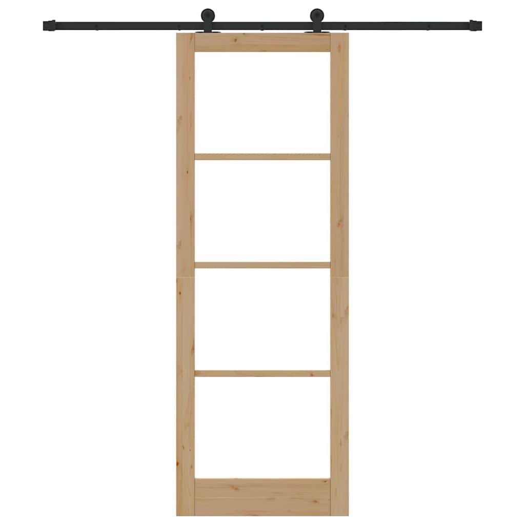 Sliding Door Manual ORKDAL Brown 32.7 x 91.4 in Wood and metal