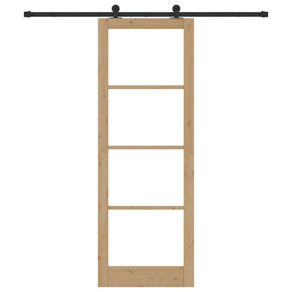 Sliding Door Manual ORKDAL Brown 32.7 x 91.4 in Wood and metal