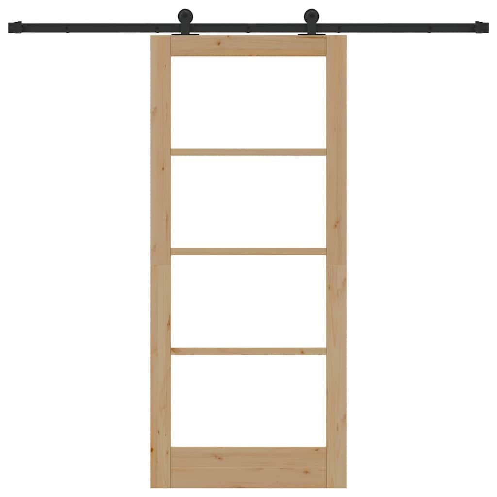 Sliding Door Manual ORKDAL Brown 33.9 x 78.1 in Wood and metal