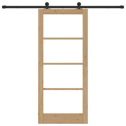 Sliding Door Manual ORKDAL Brown 33.9 x 78.1 in Wood and metal