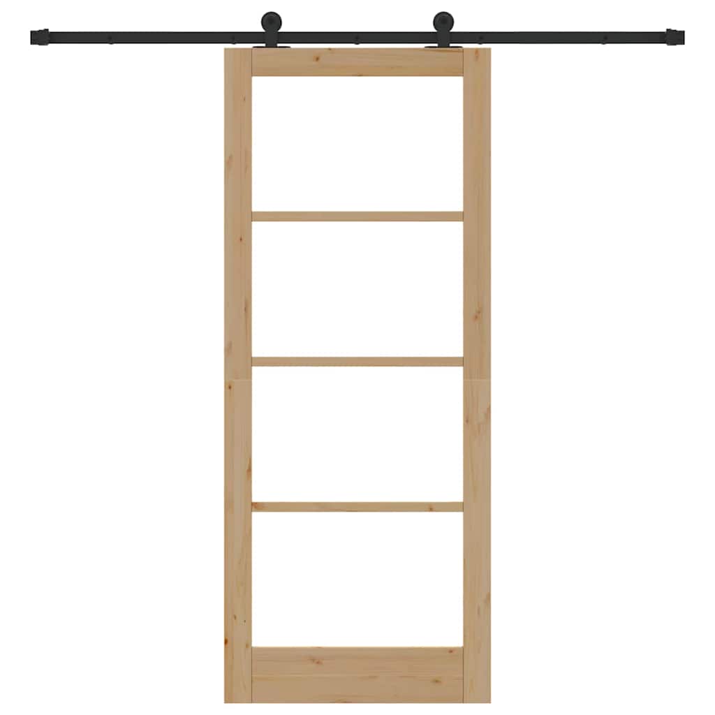 Sliding Door Manual ORKDAL Brown 33.9 x 83.1 in Wood and metal