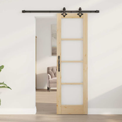 Sliding Door Other Manual Brown 24 x 78.2 in Wood and metal