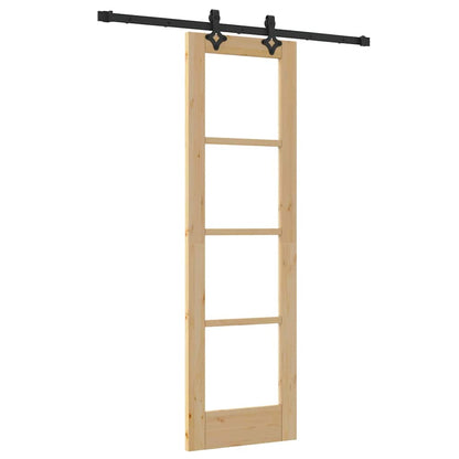 Sliding Door Other Manual Brown 24 x 78.2 in Wood and metal