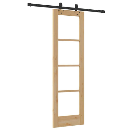 Sliding Door Other Manual Brown 24 x 78.2 in Wood and metal