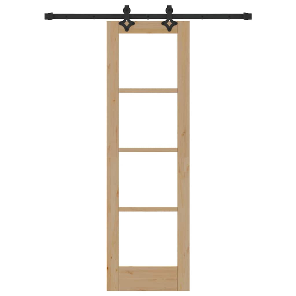 Sliding Door Other Manual Brown 24 x 78.2 in Wood and metal