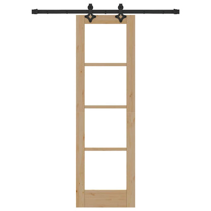 Sliding Door Other Manual Brown 24 x 78.2 in Wood and metal