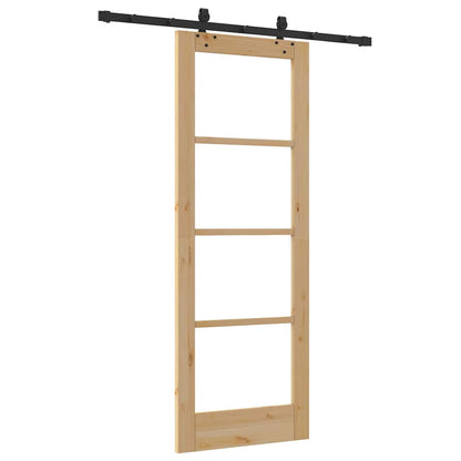 Sliding Door Other Manual Brown 29 x 78 in Wood and metal