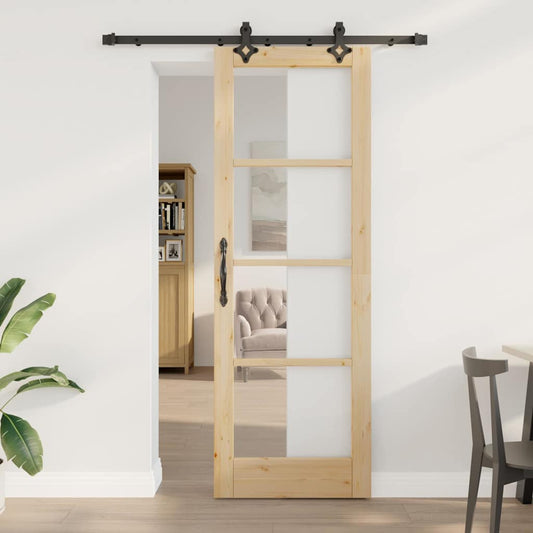 Sliding Door Other Manual Brown 28.9 x 83.1 in Wood and metal
