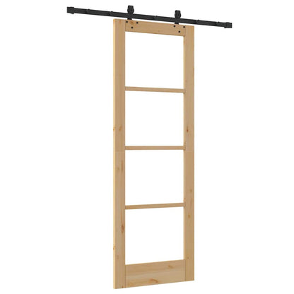 Sliding Door Other Manual Brown 28.9 x 83.1 in Wood and metal
