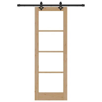 Sliding Door Other Manual Brown 28.9 x 83.1 in Wood and metal