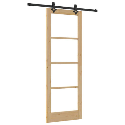 Sliding Door Other Manual Brown 30.7 x 83.1 in Wood and metal