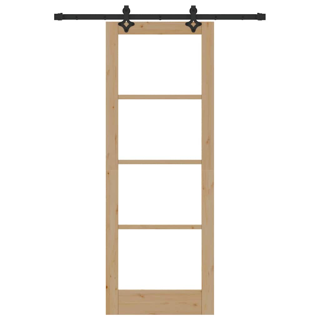 Sliding Door Other Manual Brown 30.7 x 83.1 in Wood and metal