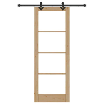 Sliding Door Other Manual Brown 30.7 x 83.1 in Wood and metal