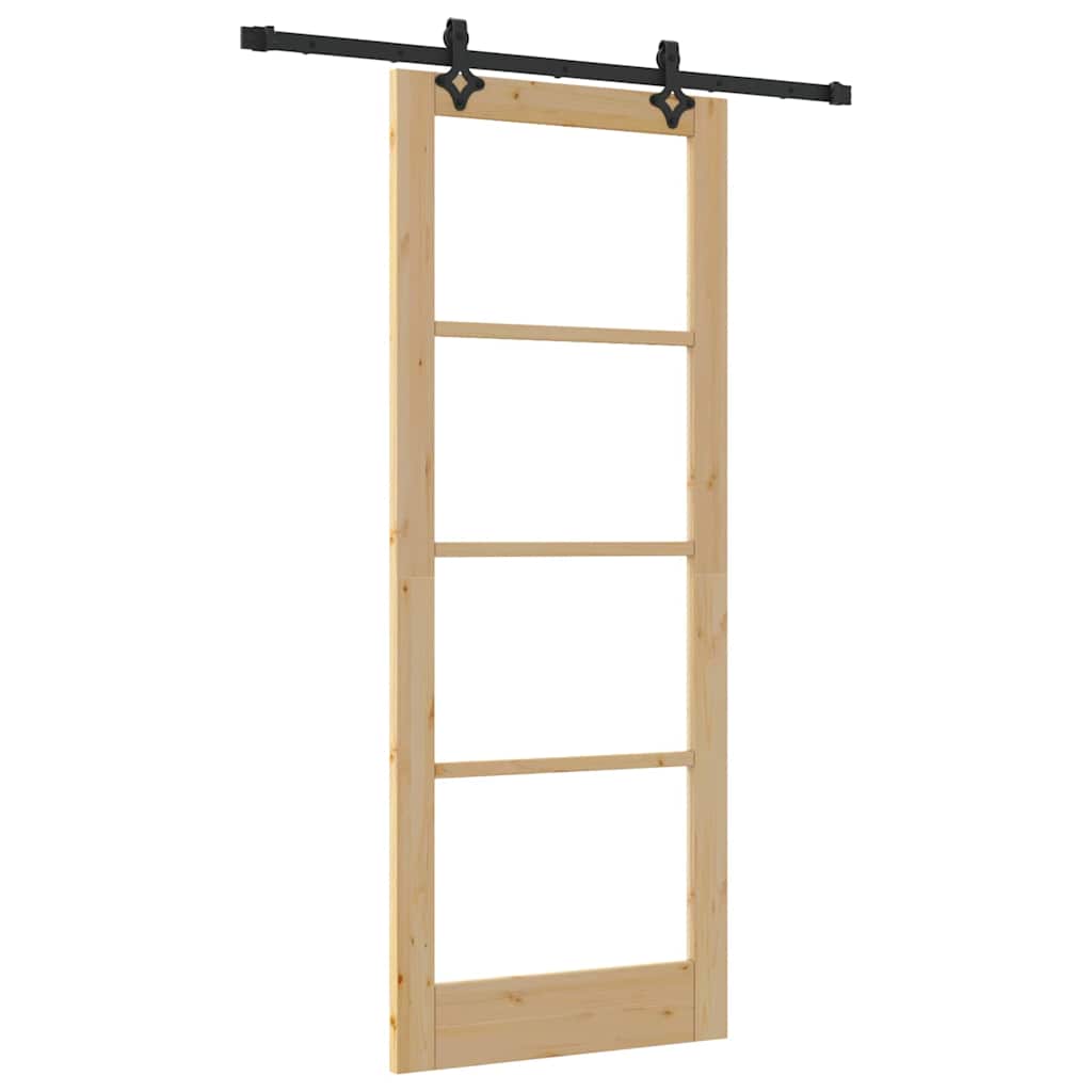 Sliding Door Other Manual Brown 32.7 x 83.1 in Wood and metal