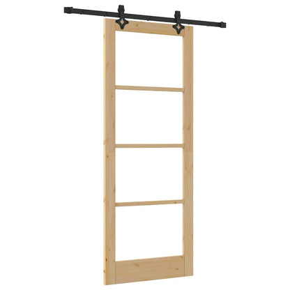 Sliding Door Other Manual Brown 32.7 x 83.1 in Wood and metal