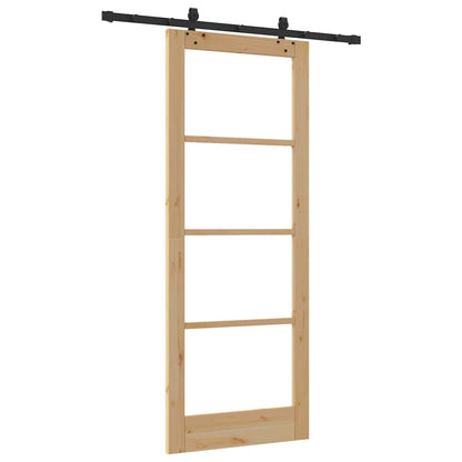 Sliding Door Other Manual Brown 32.7 x 83.1 in Wood and metal