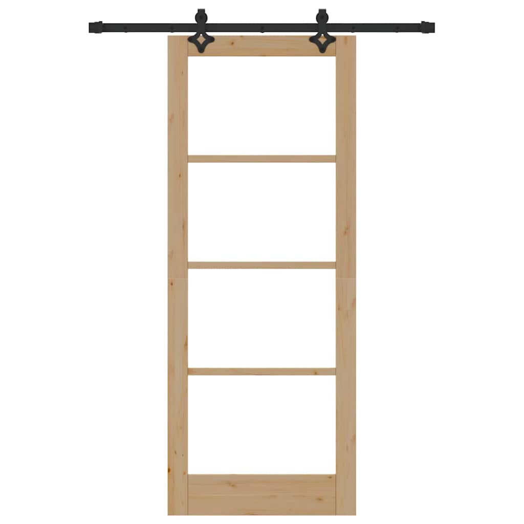 Sliding Door Other Manual Brown 32.7 x 83.1 in Wood and metal