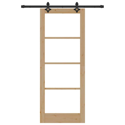 Sliding Door Other Manual Brown 32.7 x 83.1 in Wood and metal