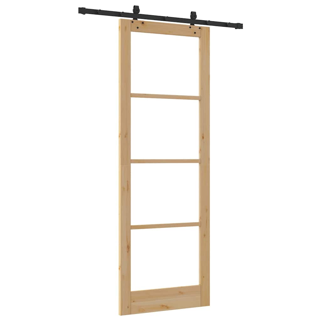 Sliding Door Other Manual Brown 32.7 x 91.4 in Wood and metal
