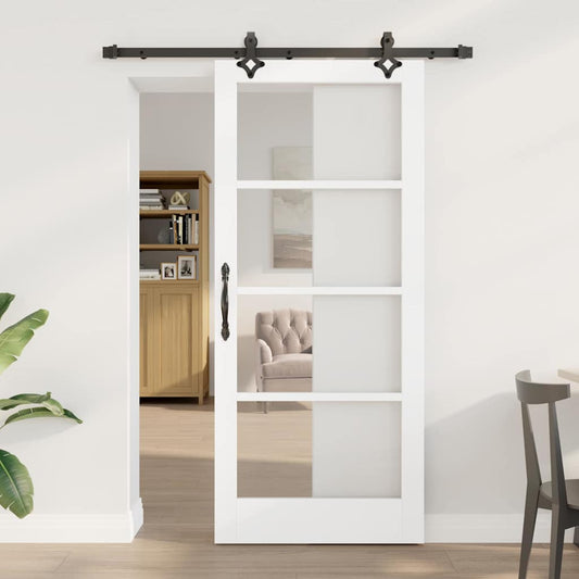 Sliding Door Other Manual White 33.9 x 78.1 in Wood and metal