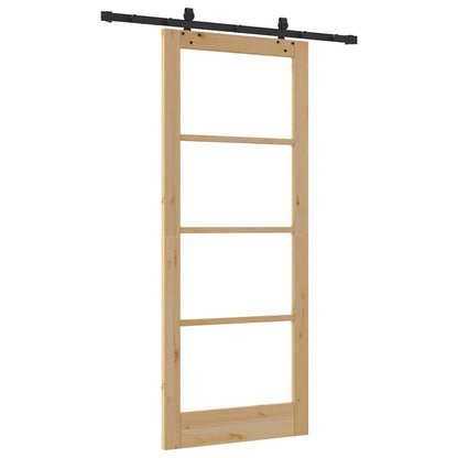 Sliding Door Other Manual Brown 33.9 x 83.1 in Wood and metal