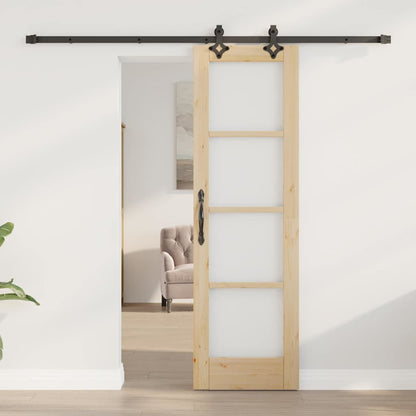 Sliding Door Other Manual Brown 24 x 78.2 in Wood and metal