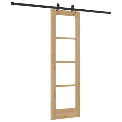 Sliding Door Other Manual Brown 24 x 78.2 in Wood and metal