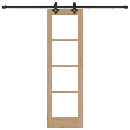 Sliding Door Other Manual Brown 24 x 78.2 in Wood and metal