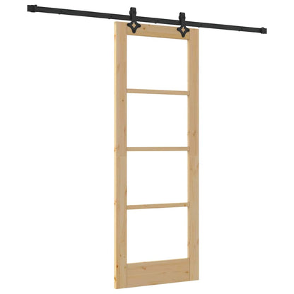 Sliding Door Other Manual Brown 29 x 78 in Wood and metal