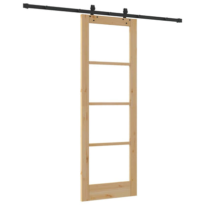 Sliding Door Other Manual Brown 28.9 x 83.1 in Wood and metal