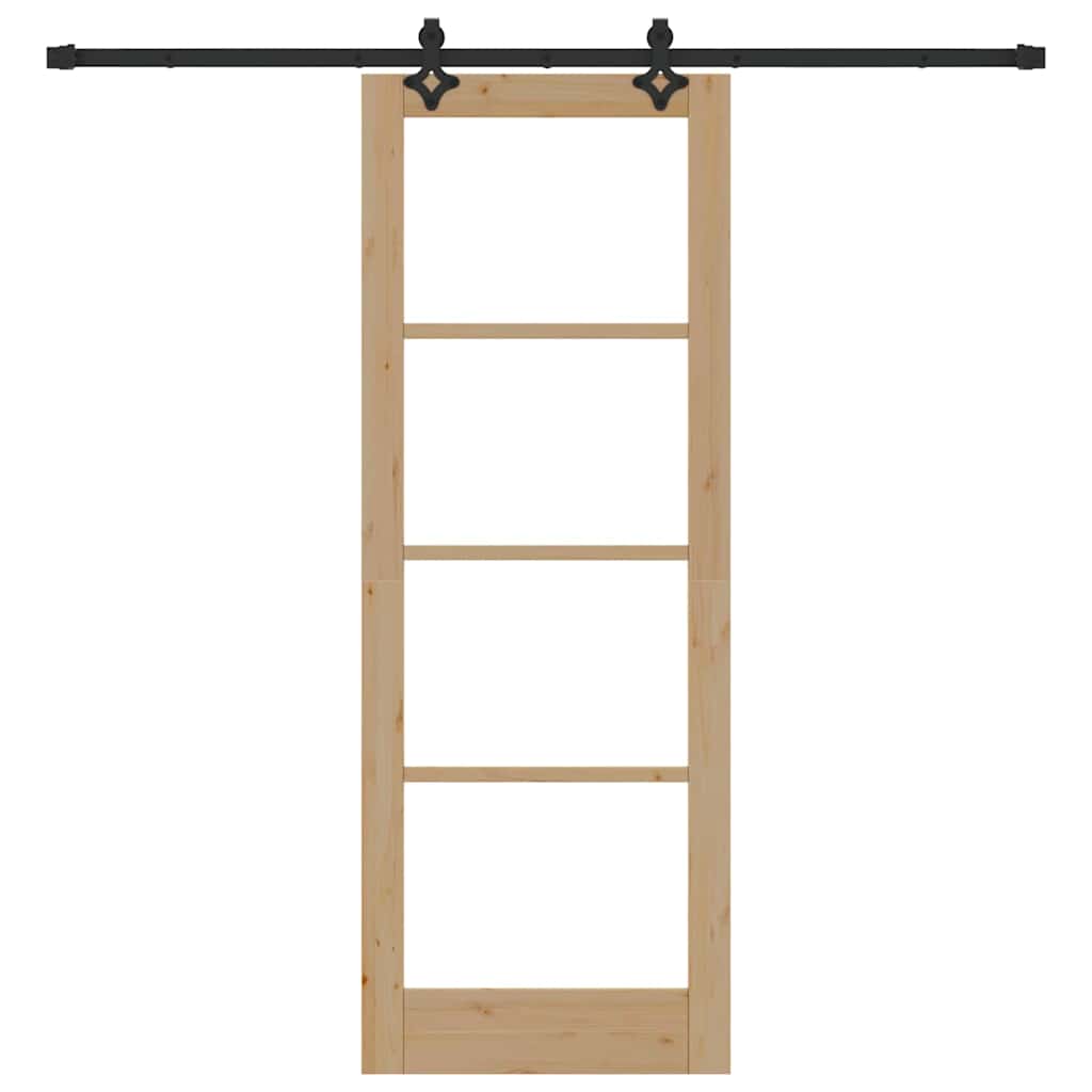 Sliding Door Other Manual Brown 30.7 x 83.1 in Wood and metal