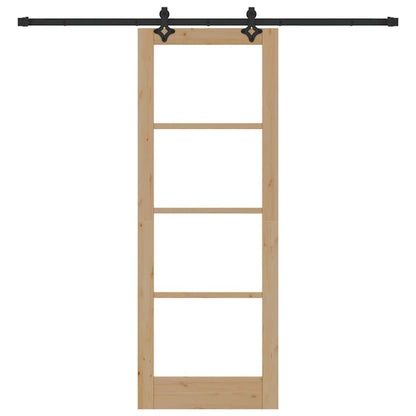 Sliding Door Other Manual Brown 30.7 x 83.1 in Wood and metal