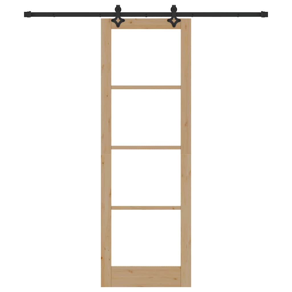 Sliding Door Other Manual Brown 30.7 x 91.3 in Wood and metal