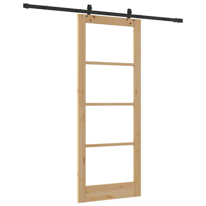 Sliding Door Other Manual Brown 32.7 x 83.1 in Wood and metal