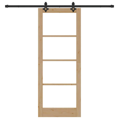 Sliding Door Other Manual Brown 32.7 x 83.1 in Wood and metal