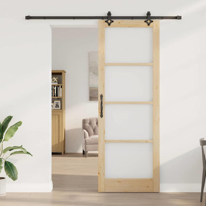 Sliding Door Other Manual Brown 32.7 x 91.4 in Wood and metal