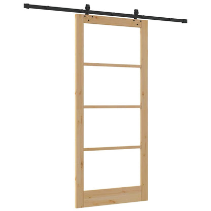 Sliding Door Other Manual Brown 36.6 x 83.1 in Wood and metal