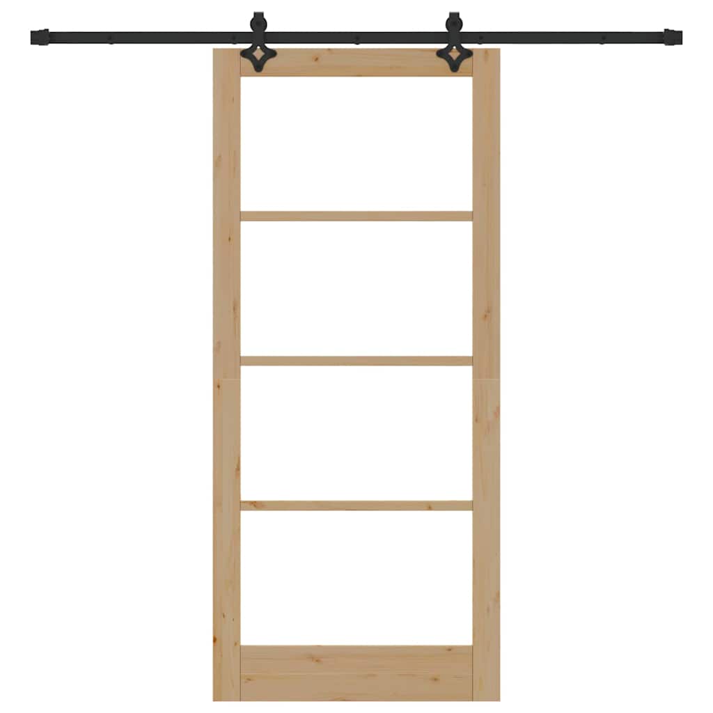 Sliding Door Other Manual Brown 36.6 x 83.1 in Wood and metal