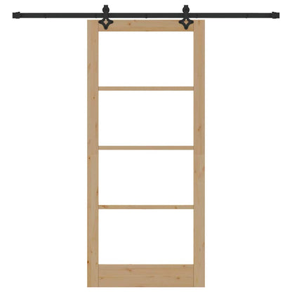 Sliding Door Other Manual Brown 36.6 x 83.1 in Wood and metal
