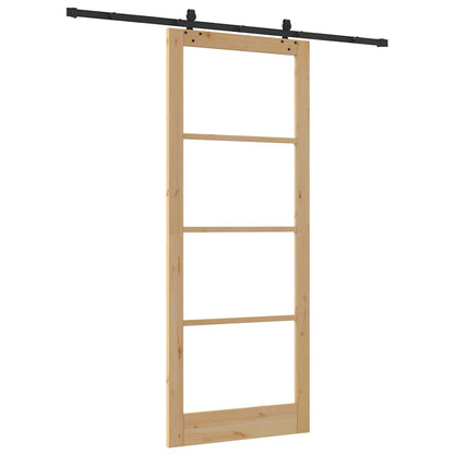 Sliding Door Other Manual Brown 36.6 x 91.3 in Wood and metal