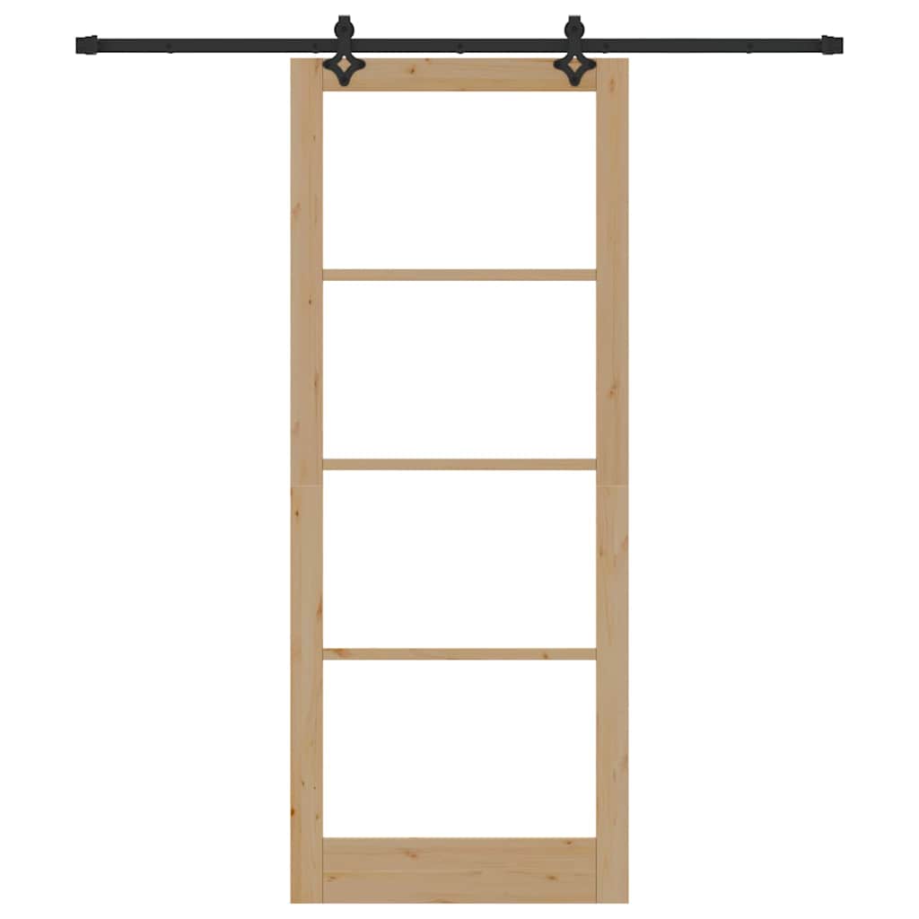 Sliding Door Other Manual Brown 36.6 x 91.3 in Wood and metal