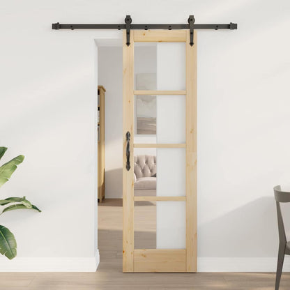 Sliding Door Manual ORKDAL Brown 24 x 78.2 in Wood and metal