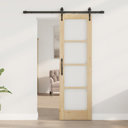 Sliding Door Manual ORKDAL Brown 24 x 78.2 in Wood and metal