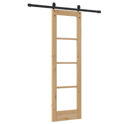 Sliding Door Manual ORKDAL Brown 24 x 78.2 in Wood and metal