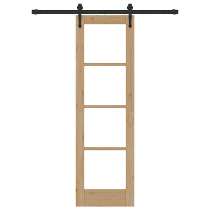 Sliding Door Manual ORKDAL Brown 24 x 78.2 in Wood and metal