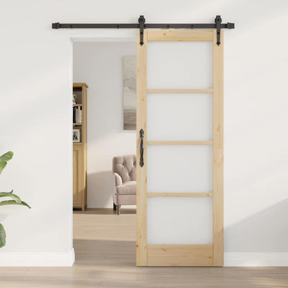 Sliding Door Manual ORKDAL Brown 29 x 78 in Wood and metal
