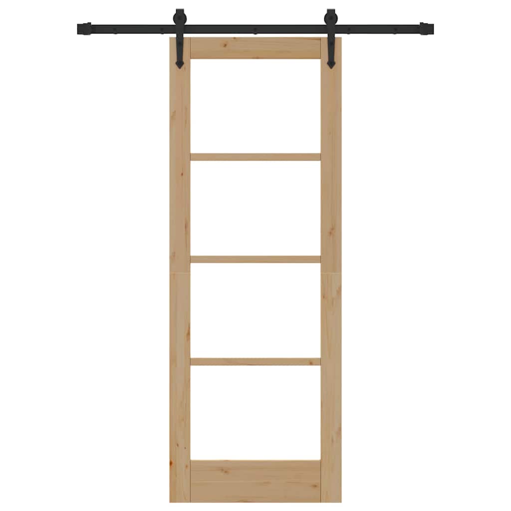 Sliding Door Manual ORKDAL Brown 29 x 78 in Wood and metal